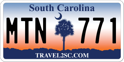 SC license plate MTN771