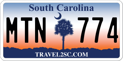 SC license plate MTN774