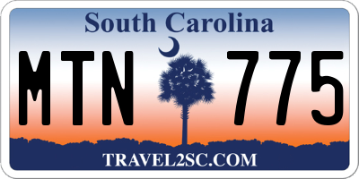 SC license plate MTN775