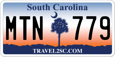 SC license plate MTN779