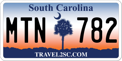 SC license plate MTN782