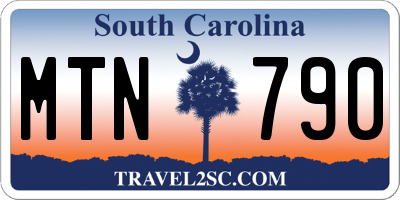 SC license plate MTN790