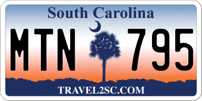 SC license plate MTN795