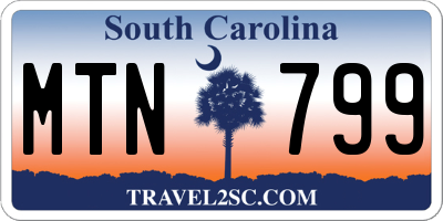 SC license plate MTN799