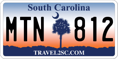 SC license plate MTN812
