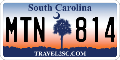 SC license plate MTN814
