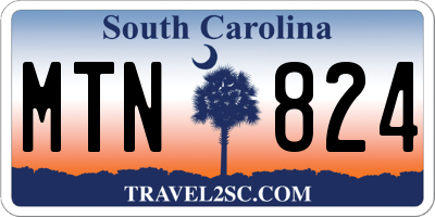 SC license plate MTN824