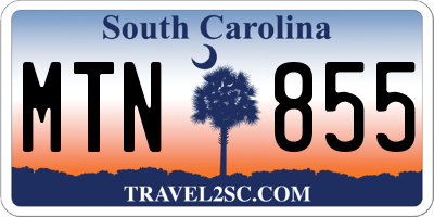 SC license plate MTN855