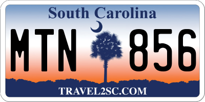 SC license plate MTN856