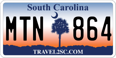 SC license plate MTN864