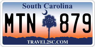 SC license plate MTN879