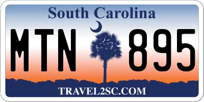SC license plate MTN895