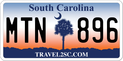 SC license plate MTN896