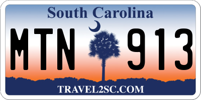 SC license plate MTN913