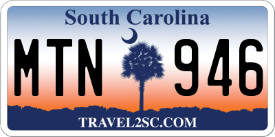 SC license plate MTN946