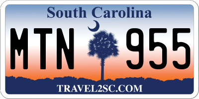 SC license plate MTN955