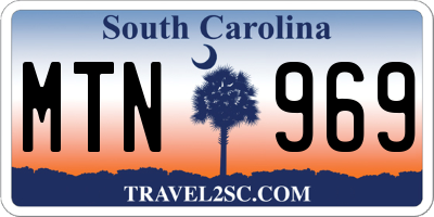 SC license plate MTN969