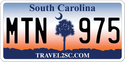 SC license plate MTN975