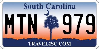 SC license plate MTN979