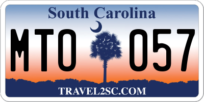 SC license plate MTO057