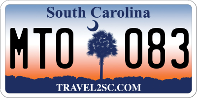 SC license plate MTO083