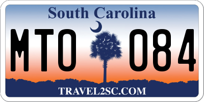 SC license plate MTO084
