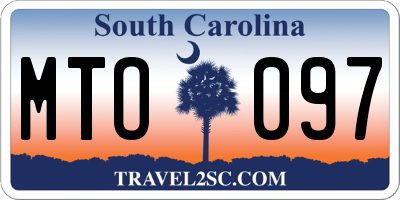SC license plate MTO097