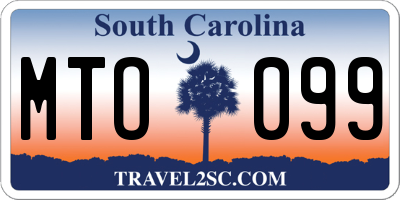 SC license plate MTO099