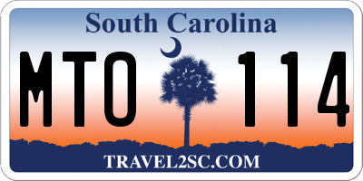 SC license plate MTO114