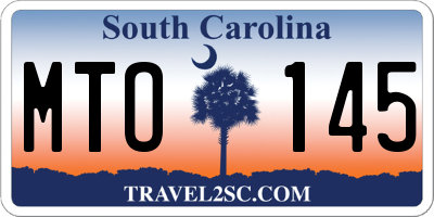 SC license plate MTO145