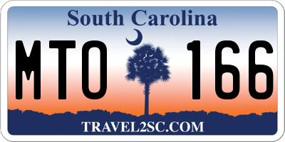 SC license plate MTO166