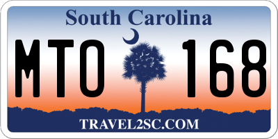 SC license plate MTO168