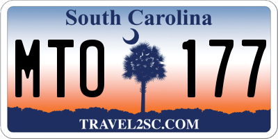 SC license plate MTO177