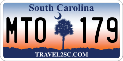 SC license plate MTO179
