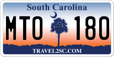 SC license plate MTO180