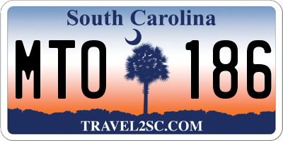 SC license plate MTO186