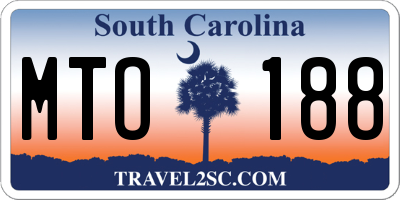 SC license plate MTO188