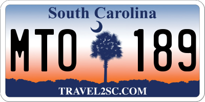 SC license plate MTO189