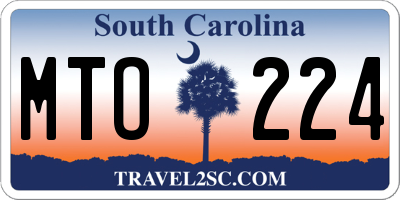 SC license plate MTO224