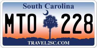 SC license plate MTO228