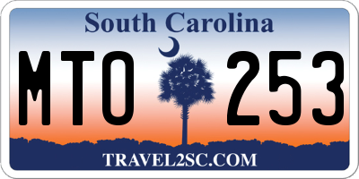 SC license plate MTO253