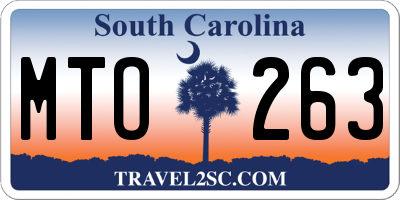 SC license plate MTO263