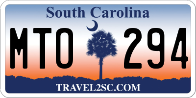 SC license plate MTO294