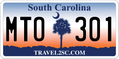SC license plate MTO301