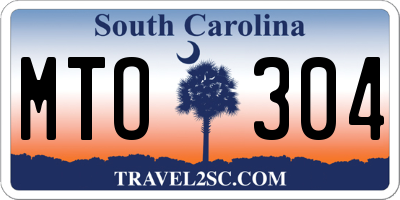 SC license plate MTO304