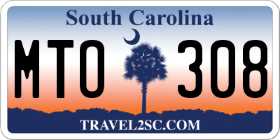 SC license plate MTO308