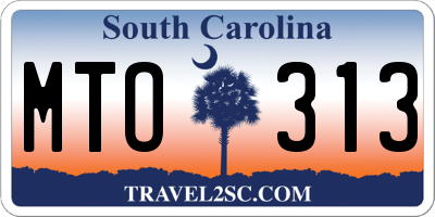 SC license plate MTO313