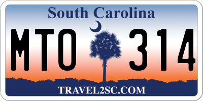 SC license plate MTO314