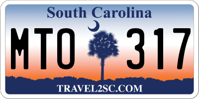 SC license plate MTO317