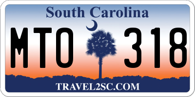 SC license plate MTO318